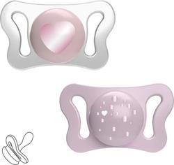 Chicco пустышка Physioforma Micro силиконовая от 0 до 2 месяцев 2 шт. девочка 75126.11