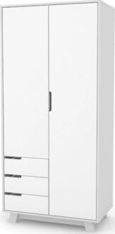 Верес шкаф Манхэттен 850 с ящиками бело-серый 39.33.2.17ver