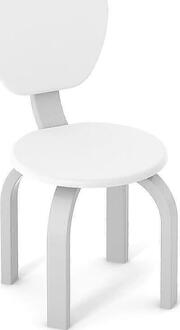 Верес стульчик Монако со спинкой бело-серый 46.400.2.17ver