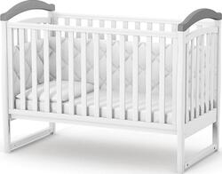 Верес кроватка детская ЛД6 без ящика и маятника бело-графитовая 06.3.1.1.32ver