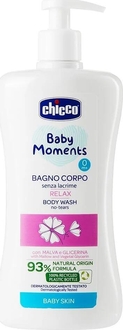 Chicco гель для купання Baby Moments "Без сліз" з екстрактом мальви та гліцерином 500 мл 10582.00
