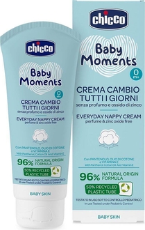 Chicco крем захисний під підгузник Baby Moments з пантенолом 100 мл 11641.00