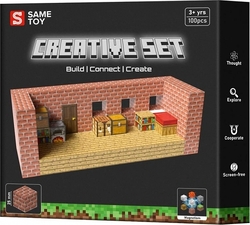 Same Toy конструктор магнитный Creative Set Brick House 100 ел MCRAFT-1110-SM