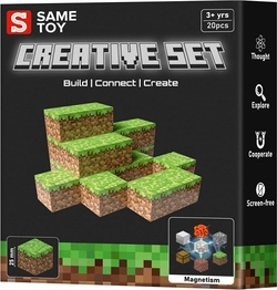 Same Toy конструктор магнитный Creative Set Grass 20 ел MCRAFT-2002-SM