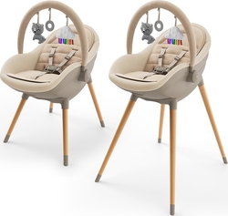 Kinderkraft стільчик для годування 2в1 Fini Up Beige KHFINIUPBEG0000