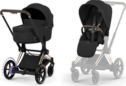 Cybex універсальна коляска ePriam 2 в 1 Comfort Sepia Black (Rosegold Frame) 526000041bbg