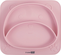 FreeON силіконова тарілка дитяча Bear pink 39692vsg