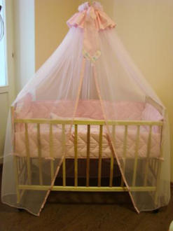 Руно комплект постельного белья в детскую кроватку 4 предмета Розовый 978