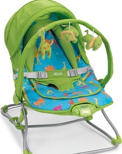 Graco кресло-переноска Travel Bouncer голубой с салатовым Голубой с салатовым G4D99GUSE