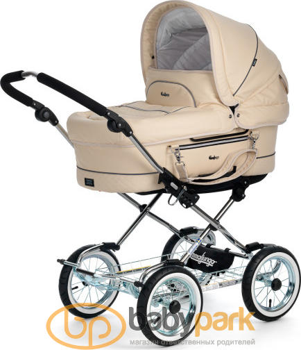 emmaljunga cream leather pram