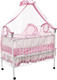 Geoby кроватка детская TLY-632R Розовый с белым 1955iti