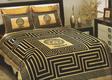 Nuriye атласное постельное белье Versace Черный с золотым 1001285Sa
