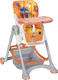 Cam стульчик для кормления Campione Белый с оранжевым (оранжевый столик) S2300/C184.P12