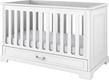 Natalys кроватка трансформер с ящиком Ines  White BLN1002050