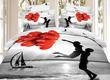 Love You постельное белье Сатин 3D полуторное близость m010472