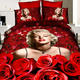 Love You постельное белье Сатин 3D полуторное монро m009793
