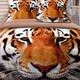 Love You постельное белье Сатин 3D полуторное тигр m009821