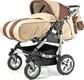 Adbor коляска для двойни Duo beige-brown 17961ber