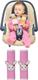 Sevi bebe чехлы на ремни безопасности для детского автокресла розовый с зайчиком 8692241235208