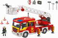 Playmobil конструктор серии "Пожарная служба" пожарная машина с лестницей со светом и звуком 5362ep