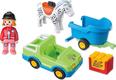 Playmobil конструктор серии "Playmobil 1.2.3" автомобиль с прицепом для лошадок 6958ep