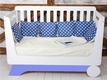 Indigowood  кровать «Nova kit» со съемной спинкой и колесами белый/индиго 34325-indigo