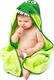 Sensillo рушник з 3D вишивкою і капюшоном green 19287ber