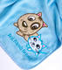 Sensillo плед з вишивкою Dog and Kitten blue 19262ber