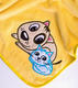 Sensillo плед з вишивкою Dog and Kitten yellow 19263ber