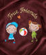 Sensillo плед с вышивкой Kids  brown 19274ber