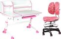 FunDesk стол-трансформер Amare II с выдвижным ящиком + детский стул SST6 Pink Amare II with drawer pink+SST6 Pink