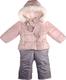 Garden baby комплект зимний для девочки "Чайная роза", пудра / серый 86 101009-36/60-86-пудра / серый