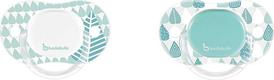 Badabulle пустышка реверсная 6-12m Boy Blue Trees B011003