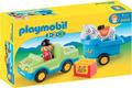 Playmobil конструктор серии "Playmobil 1.2.3" Автомобиль с прицепом для лошадей 20447ber