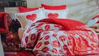 Hobby постельное белье Poplin евро Love Me красный 40363_2,0bt