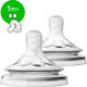 AVENT соска силіконова "NATURAL 2.0" от 1 мес., 2 отвер., медленный поток 8710103873907