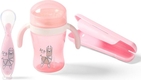 BabyOno ложечка мягкая силиконовая с присоской в футляре Розовый/мятный 1461/01bo