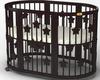 IngVart кроватка трансформер SMART BED Round со звездочками  Венге 1351401in