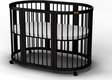 Ingvart ліжечко-трансформер 9-в-1 Bаggybed Oval на маятнику венге 02601401in