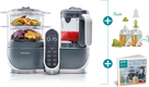 Babymoov блендер-пароварка Nutribaby + grey + набор Foodii A108463