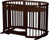 IngVart кроватка трансформер Smart Bed Plus - Round с опускающейся стенкой Шоколад 4731361in