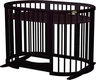 IngVart кроватка трансформер Smart Bed Plus - Round с опускающейся стенкой Венге 4731401in