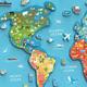 Viga Toys пазл магнітний Карта світу з маркерною дошкою на английском языке 44508ENafk