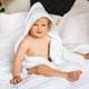 BabyOno полотенце махровое с капюшоном 76х76 цвет белый "Звездочки" 141/07bo