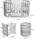 Babyhit мультифункциональная кроватка 5 в 1 с овальным матрасом Овальный матрас 73628iti