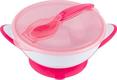 BabyOno мисочка с присоской и ложечкой Розовый 1063/03bo