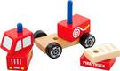 Viga Toys деревянная пирамидка машинка Пожарная 50203FSCafk