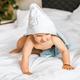 BabyOno полотенце махровое с капюшоном 76х76 цвет голубой "Облачка" 141/09bo