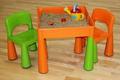 Tega комплект стол + 2 стула Mamut оранжево-зеленый MT-001 POMARAŃCZ-ZIELONY