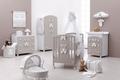 Italbaby кроватка с креплением для второго уровня Peluche белый-серый 070-0820-0076
